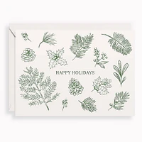 Delicate Greenery Christmas Card