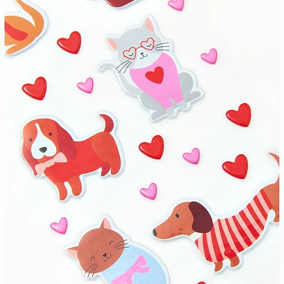 Puffy Cat and Dog Stickers