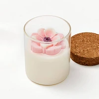 Pink Flower Candle