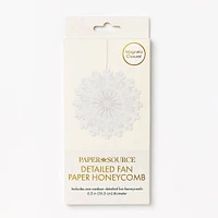 White Medium Detailed Fan Paper Honeycomb