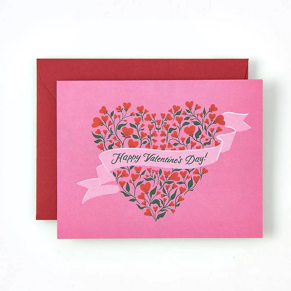 Floral Heart Valentine's Day Card