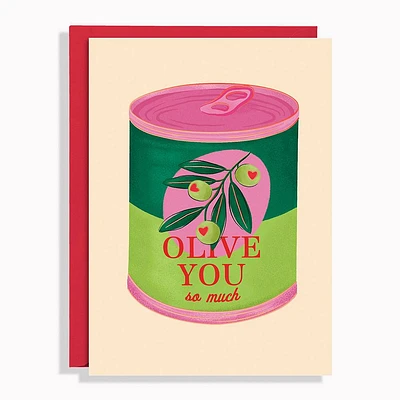 Olive You So Much Valentine's Day Card