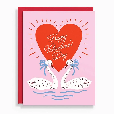 Swans Valentine's Day Card