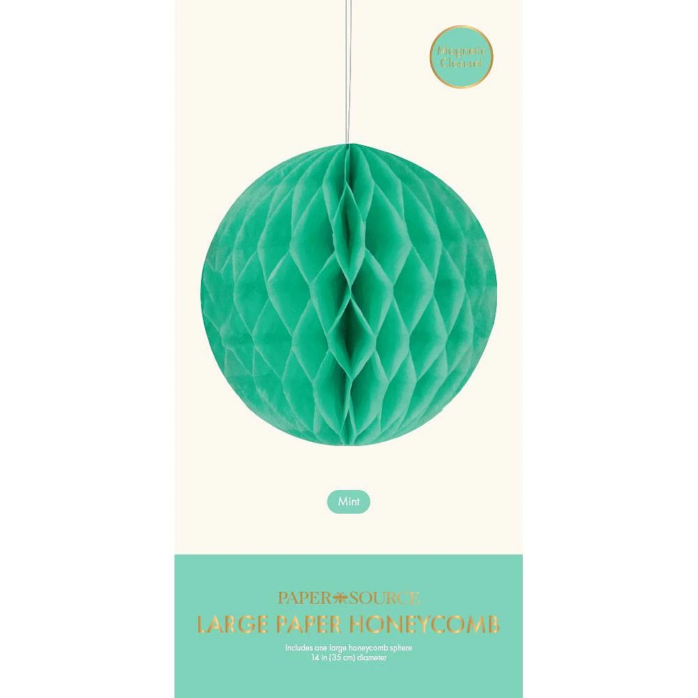 Mint Large Paper Honeycomb Sphere
