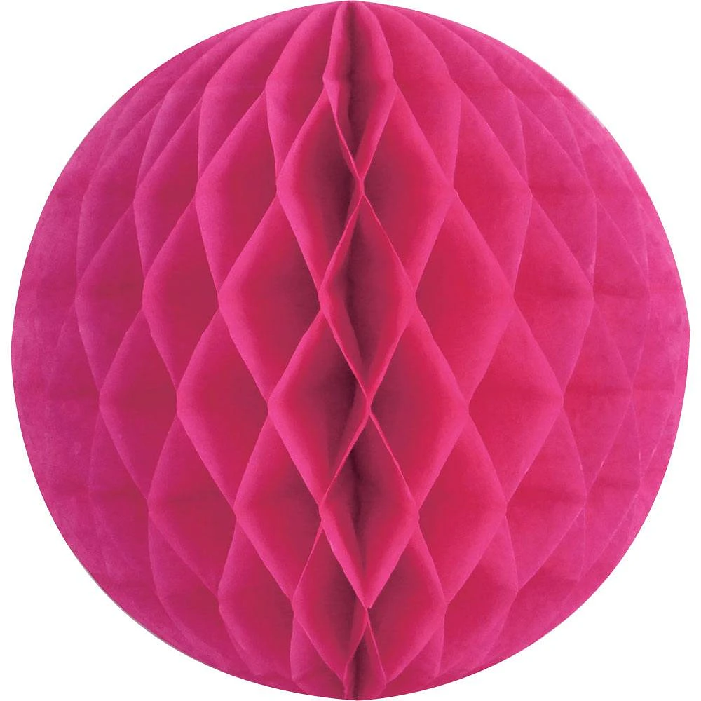 Fuchsia Paper Honeycomb Sphere