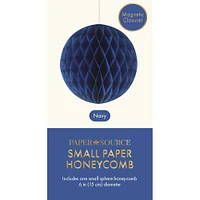 Navy Small Paper Honeycomb Sphere