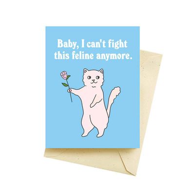 Can't Fight This Feline Love Card