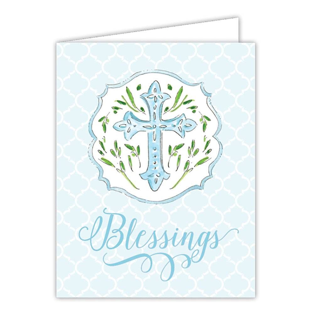 Blue Blessings Greeting Card