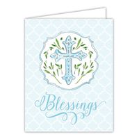 Blue Blessings Greeting Card