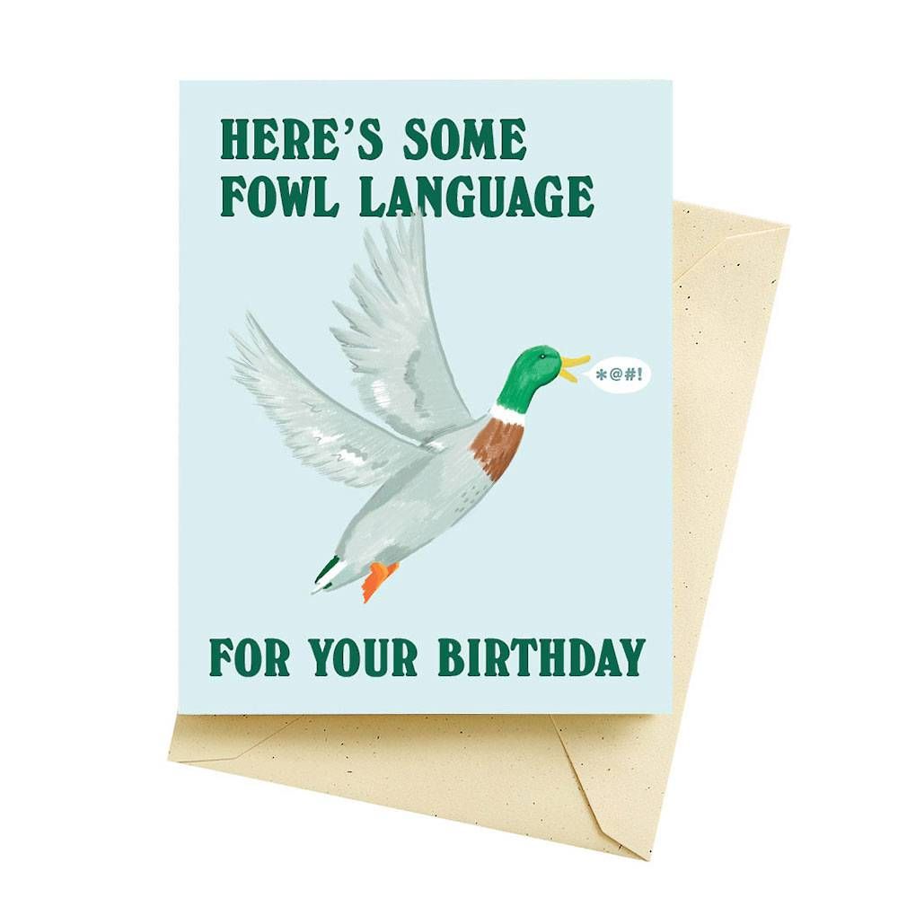 Fowl Language Birthday Card