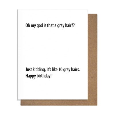 Gray Hair Birthday Card