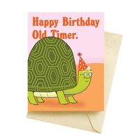 Old Timers Tortoise Birthday Card