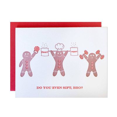 Gingerbread Sift Christmas Card