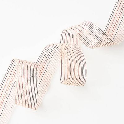 Red Metallic Stripe Ribbon