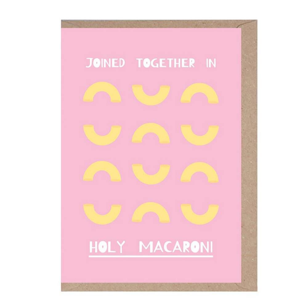 Holy Macaroni Wedding Card