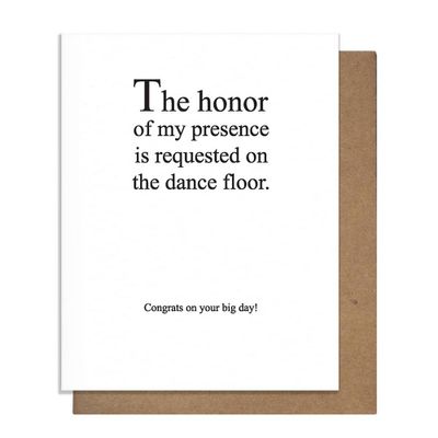 Dance Floor Wedding Card