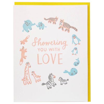 Stuffed Animals Baby Card