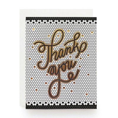 Mosaic Tile Thank You Card