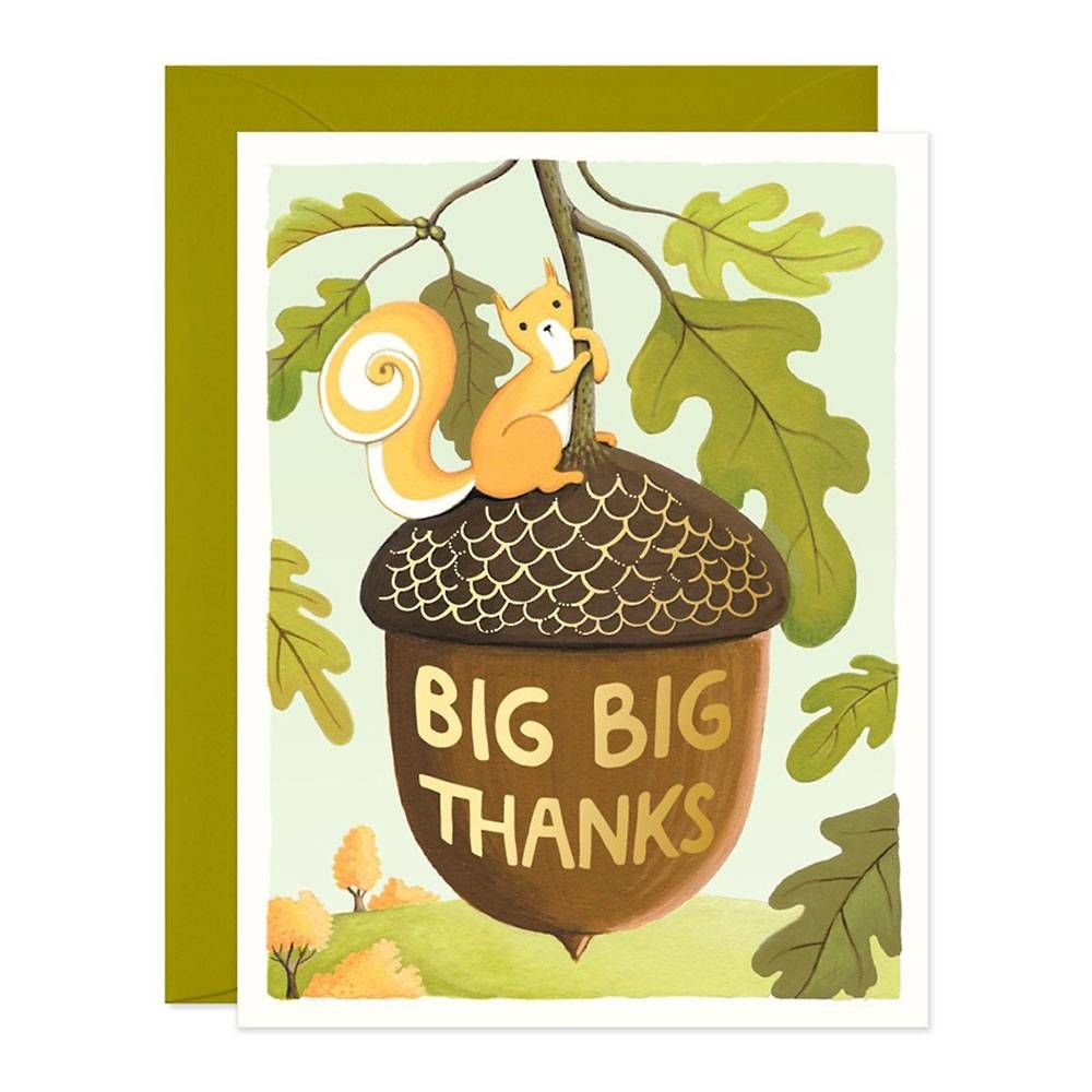 Squirrel Big Thank You Card