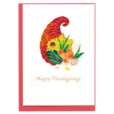 Quilling Cornucopia Thanksgiving Card