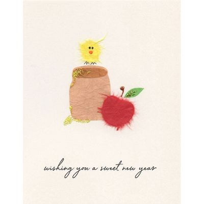 Bird & Apple Rosh Hashanah Card