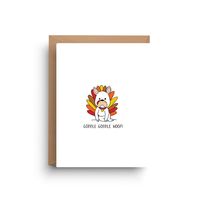 Gobble Gobble Woof Thanksgiving Card