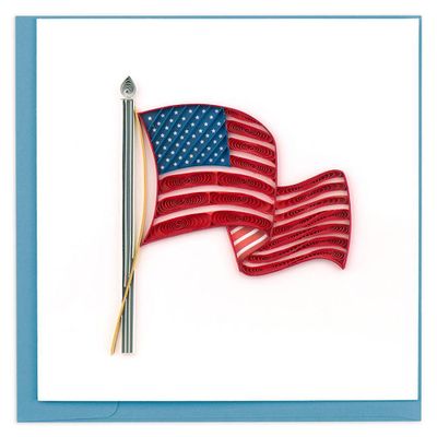 Quilling American Flag Greeting Card