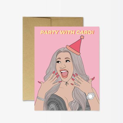 Party Cardi Birthday Card