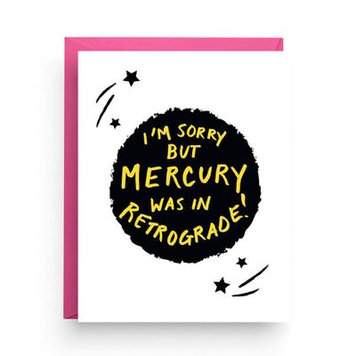 Mercury In Retrograde Greeting Card