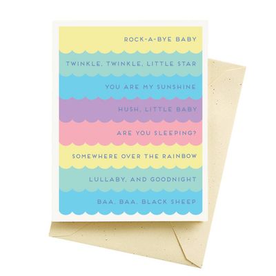 Lullaby Stripes Baby Card