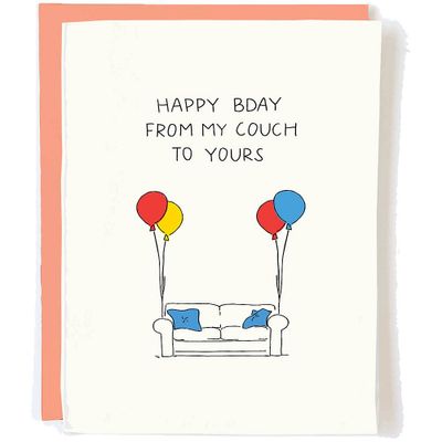 From The Couch Birthday Card