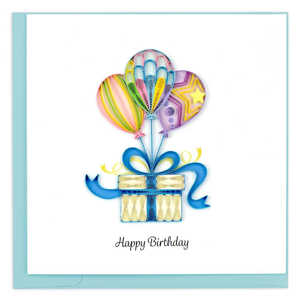 Quilling Balloon Birthday Card