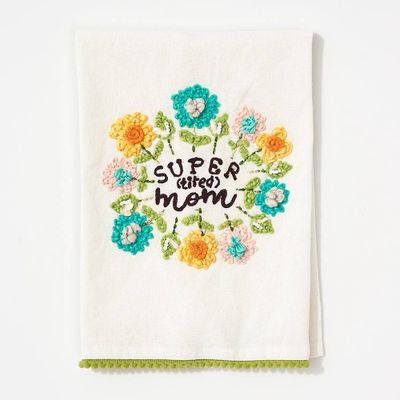 Super Mom Floral Towel