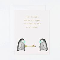 6 Feet Apart Hug Greeting Card