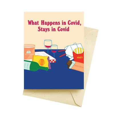 What Happens In Covid Greeting Card