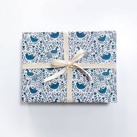 Blue Hanukkah Scene Flat Wrap