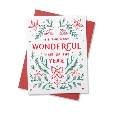 Wonderful Time Of Year Christmas Card