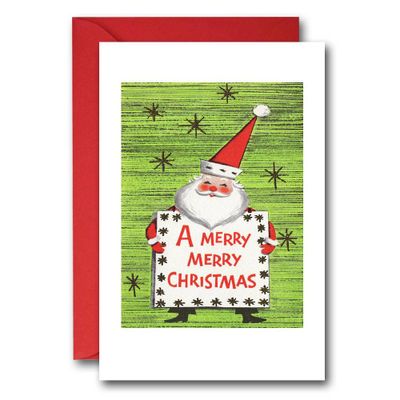 Mini Vintage Santa Holiday Card