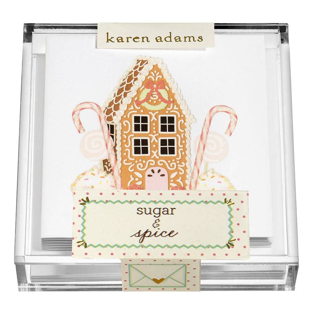 Mini Gingerbread House Holiday Card Set