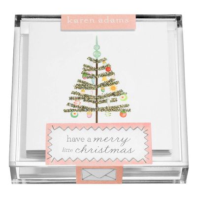 Mini Glitter Tree Holiday Card Set