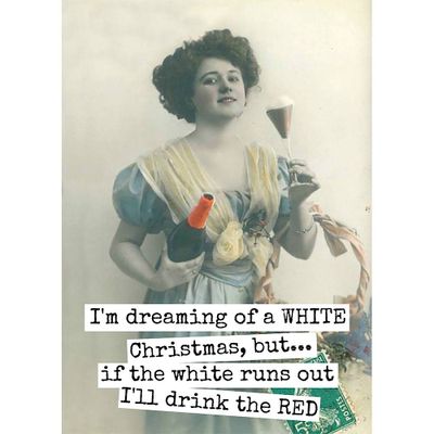 Dreaming Of White Wine Christmas Card