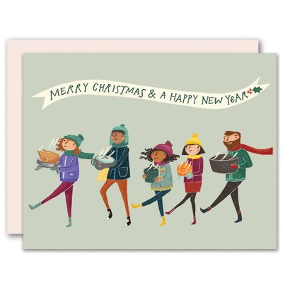 Coming Together Friends Holiday Card