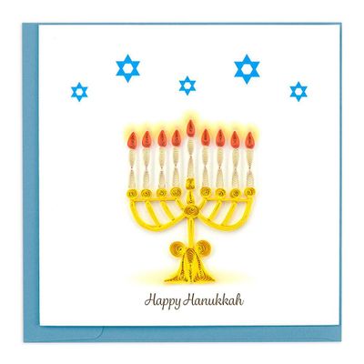 Quilling Menorah Hanukkah Card