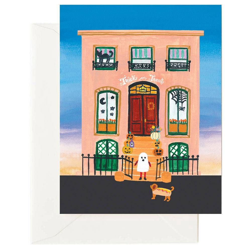 Trick Or Treat Apartment Halloween Card