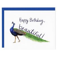 Beautiful Peacock Birthday Card
