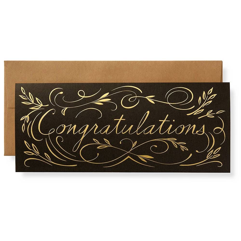 Gold Foil Congratulations Money Card