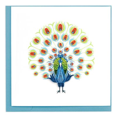 Quilling Peacock Greeting Card