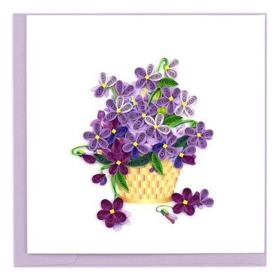 Quilling Violet Bushel Card