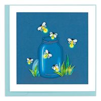 Quilling Fireflies Greeting Card