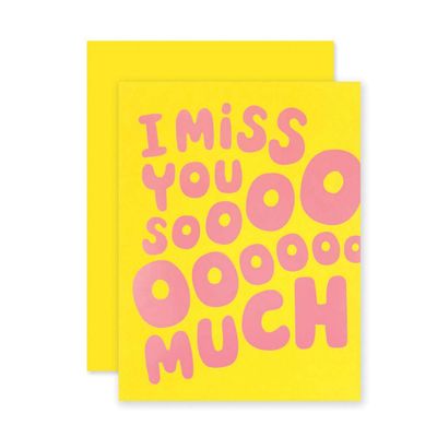 Groovy I Miss You Greeting Card